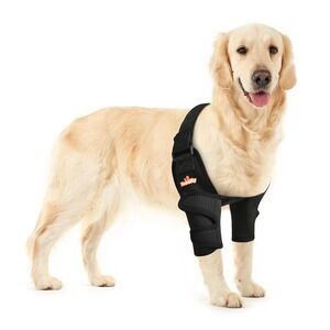 NeoAlly Dog Elbow Brace Protector Pads Medium Black Neoprene Joint Support